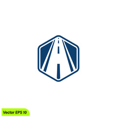 asphalt road icon logo