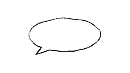 thinking cartoon cloud bubble sketch doodles being animated. hand-drawn moving scribble on white bac