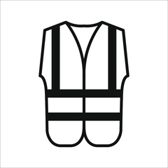 Wall Mural - life jacket icon. vector flat illustration of life jacket. Reflective vest,safety jacket on white background.