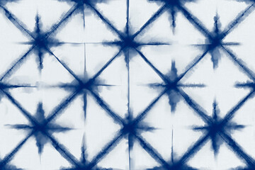 Sticker - Shibori pattern background in indigo blue color