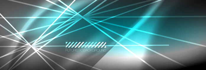 Neon dynamic beams vector abstract wallpaper background. Wallpaper background, design templates for business or technology presentations, internet posters or web brochure covers