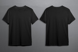 Fototapeta  - Black t-shirts with copy space