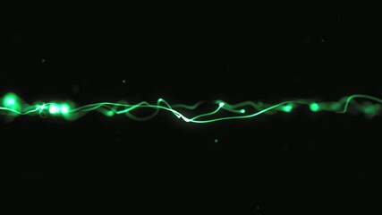 Wall Mural - abstract fractal particle lines stroke wave fx seamless loop/ 4k animation of a dynamic abstract vis
