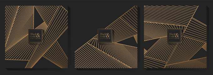 Black and Gold Pattern Background