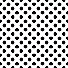 Poster - Polka dots washer. Vector black dots pattern.