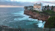 Near Cliff Waterfront Apartment Early Morning Sunrise Overlook Indian Ocean - Australia Sydney Landscape