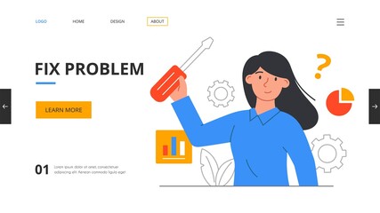 female character fixig the it problem