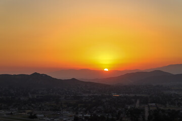 sunset over the mountains