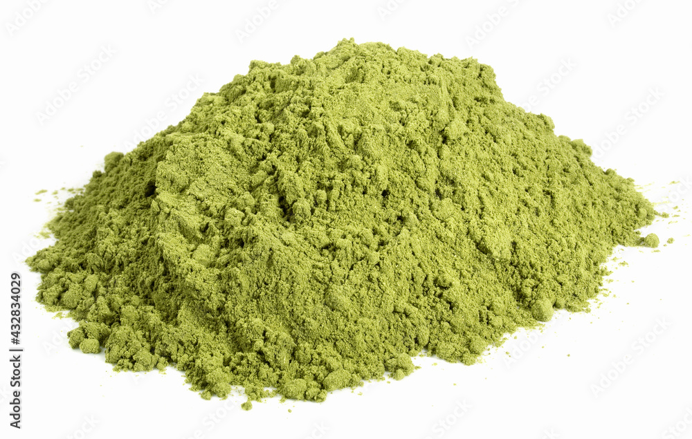 Moringa Powder on white Background - Isolated Stock Photo | Adobe Stock