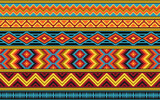 Fototapeta Uliczki - Ethnic geometric seamless pattern. Saturated colors.