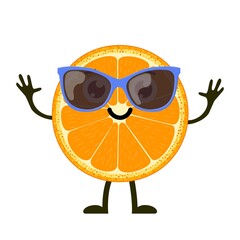 Cute and funny orange character