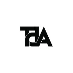 tda letter original monogram logo design