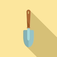 Sticker - Garden handle shovel icon, flat style