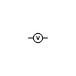 voltmeter symbol, voltmeter icon in electronic circuits