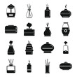 Diffuser aroma icons set, simple style