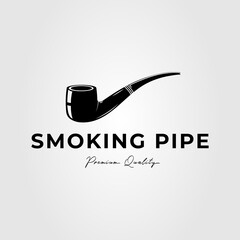 Wall Mural - smoking pipe, cigarette logo. cigar, smoke logo vector illustration design