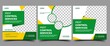 Pest Control social media post template. Editable modern square banner template with abstract green and yellow shape.