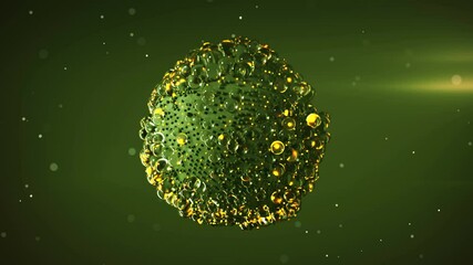 Wall Mural - cluster of bubbles is floating. futuristic technology illustration. seamless loop 3d render animatio