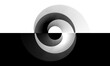 Black and white lines abstract background. Yin and yang symbol. Day and night concept.