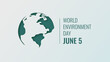 © ket4up - World Environment Day Banner. Eco Concept. Planet Earth on Papercut style. Vector illustration