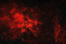 Bright Red Space Nebula. Elements Of This Image Were Furnished By NASA.