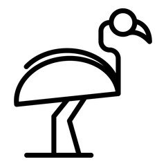Sticker - Lake flamingo icon. Outline Lake flamingo vector icon for web design isolated on white background