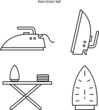 © Syafiq - ironing icons set isolated on white background from stay at home collection. ironing icon thin line outline linear ironing symbol for logo, web, app, UI. ironing icon simple sign.
