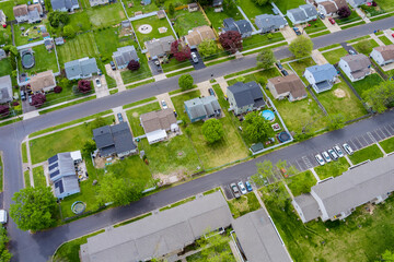 Wall Mural - View from the height of a the american small town roofs in Bensalem town Pennsylvania