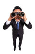 © Tom Wang - Surprised Young businessman  looking  through binoculars
