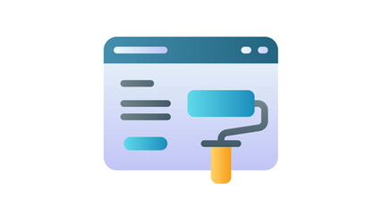 Wall Mural - landing page design single isolated icon with smooth style