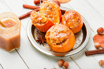 Wall Mural - Baked stuffed persimmon