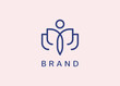 Butterfly Line art linear Logo for beauty cosmetic logo.
