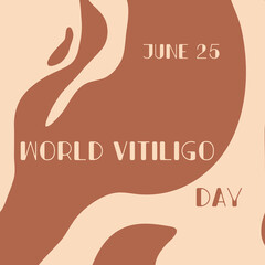 square abstract background like skin of people with vitiligo disease. illustration on june 25 - worl