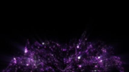 Wall Mural - 4k abstract motion background animation shining particles rotating and fluctuating in space seamless