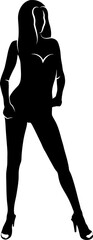 Poster - woman in high-heels silhouette