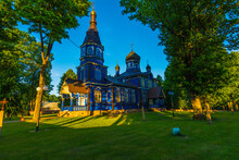Beautiful Historic Orthodox Church In The Countryside, Puchły Poland