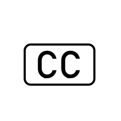 Creative commons icon illustration on white background