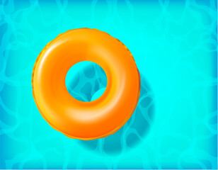 Sticker - Realistic Detailed 3d Swimming Pool Rubber Ring. Vector