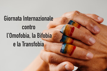 Wall Mural - italian day against homophobia, transphobia and biphobia