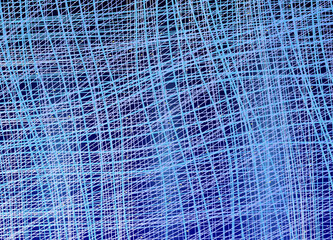 Poster - Illustration with abstract network on blue background.