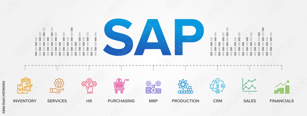 Erp Module Concept SAP Enterprise Resource Planning (ERP) construction concept module ...