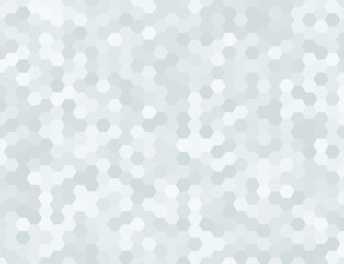 Seamless abstract vector hexagon glitter silver cloth techno texture. Disco hex gray pixel background. Geometric tech futuristic pattern wrapping paper design