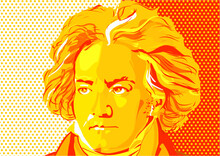 Colored Portrait Of Ludwig Van Beethoven 