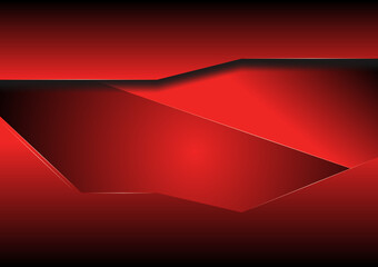 Wall Mural - abstract luxury shine modern technology vector background template. geometric shape backdrop in red 