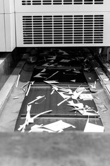 Wall Mural - Printing processes industry. Black and white