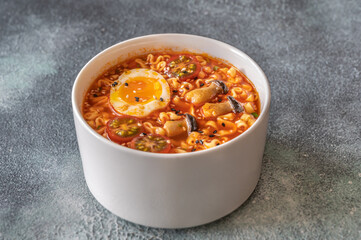 Canvas Print - Bowl of Ramen: top view