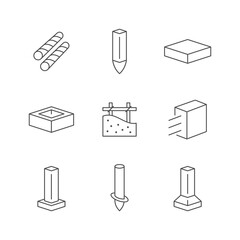 Set line icons of foundation