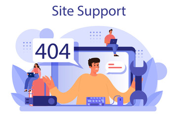 Wall Mural - website technical support concept. idea of web page diagnostic