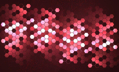 Wall Mural - Art hexagons technology background. Abstract Hi-tech communication concept futuristic digital innovation. Vector background.