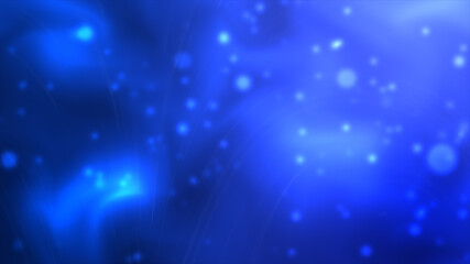 Wall Mural - Blue space floating particles background